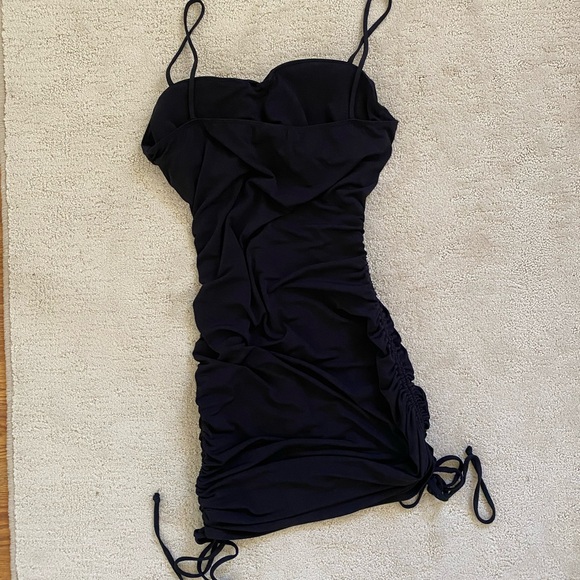 Black strappy mini dress - Picture 2 of 3